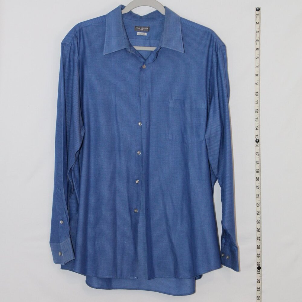 Van Heusen Flex Regular Fit Wrinkle Free classic button up long sleeve 17 34/35 - Picture 1 of 6